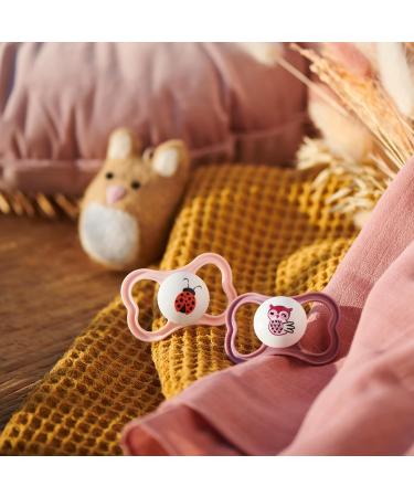 MAM Supreme Silicone Pacifier with Case - Pink (1 Unit) | 2-6 Months | International Shipping Available - Buy Online on GoSupps.com