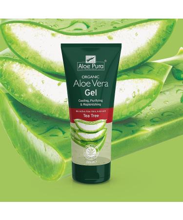Aloe Pura Aloe Vera Gel with Tea Tree | 200ml - Soothing and Nourishing Skincare - Buy Online on GoSupps.com