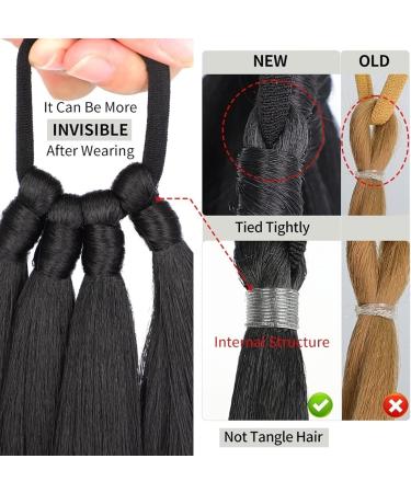 Hair Chignon 26/34 Inch Long Braided Ponytail Lengthening Synthetic Ponytail Headband Harness Wig Piece Bun for Women's Daily Use Messy Bun Hair Piece (Color : Brown Highlights Size : 34inches) - Buy Online on GoSupps.com
