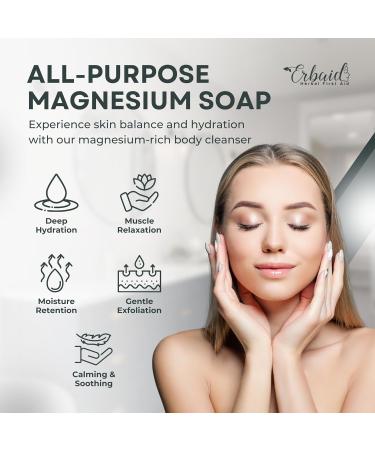 Dead Sea Magnesium Soap Bar | Deep Cleansing Moisturizing Body Soap for All Skin Types | Soothes Muscles & Joints | All-Natural Exfoliating Wash Made in USA - Buy Online on GoSupps.com