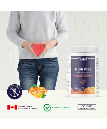 Maxion High Fibe Fibre Supplement that Provides Temporary Relief from Constipation 450g Powder - Buy Online on GoSupps.com