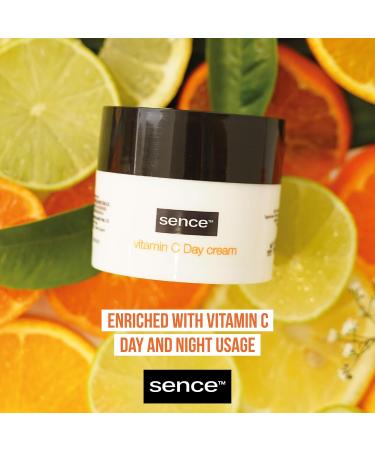  Sence Sence Vitamin C Day Cream Face Cream for Women Moisturizing Face Cream Day Care with Citric Acid and 4 Hyaluronic Acids Vegan Beauty Skincare (1 x 50 ml) - Buy Online on GoSupps.com