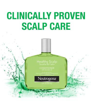 Neutrogena Soothing & Calming Healthy Scalp Conditioner to Moisturize Dry Scalp & Hair with Tea Tree Oil pH-Balanced Paraben-Free & Phthalate-Free Safe for Color-Treated Hair 354 ml. Conditioner Green - Buy Online on GoSupps.com