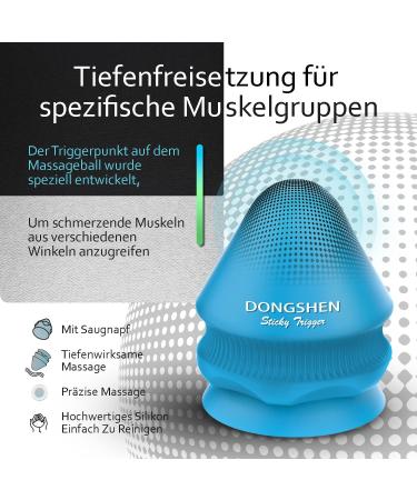 Buy Dongshen Triggerpunkt Trigger - Original Sticky Suction Cup for Muscle Pain Relief | Shoulder Neck Back & Leg Tension Relief | Blue - Buy Online on GoSupps.com