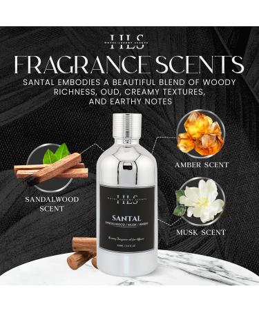 Santal Essential Oil for Diffuser Luxury Sandalwood & Musk Blend (3.4 Fl Oz) - Made in USA Aromatherapy Oil - Buy Online on GoSupps.com
