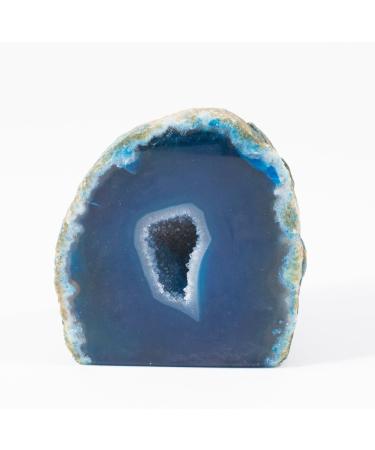 Blue Agate Geode: Stunning Natural Crystal for Home Decor - Buy Online on GoSupps.com