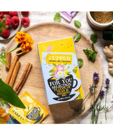 Buy Cupper Bio Tea Gift Set - Perfect for Christmas Valentine's Day Mother's Day & Birthdays | 24 Plastic-Free Herbal & Fruit Tea Bags - Buy Online on GoSupps.com