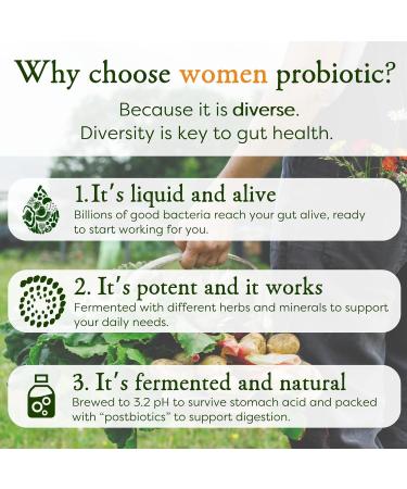 Microbz Bio-Live for Women 475ml Probiotic Liquid Supplement - Multi Strain Fermented Formula for Everyday Oral Use - Buy Online on GoSupps.com