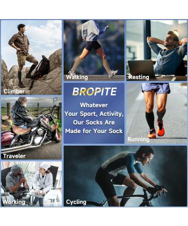 Shop Bropite Open Toe Compression Socks - 2 Pairs XXL A Black - Ideal for Men & Women - Enhance Comfort & Support - Buy Online on GoSupps.com