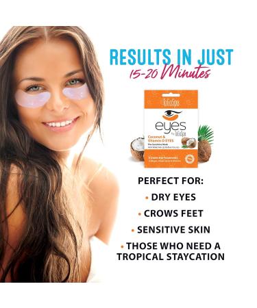 ToGoSpa Coconut Under Eye Repair - Hydrating Eye Masks for Dark Circles & Puffiness - 1pk (3 pairs) - International Shipping Available - Buy Online on GoSupps.com