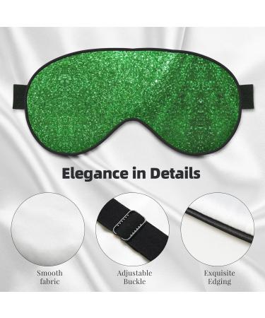 Buy Green Sequin Sparkle Unisex Sleeping Eye Mask - Soft Adjustable Face Mask for Restful Sleep - Buy Online on GoSupps.com