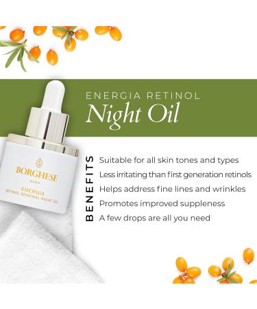 Buy Borghese ENERGIA Retinol Renewal Night Oil - Transformative Retinol Serum for Face - 0.9 FL Oz - International Shipping Available - Buy Online on GoSupps.com