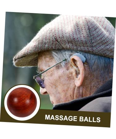 Solustre 4-Piece Wooden Massage Ball Set - Stress Relief & Muscle Stretching | Chinese Handcrafted Gymnastics Balls - Buy Online on GoSupps.com