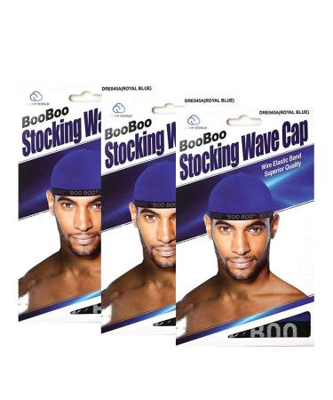 Dream Boo Boo Stocking Wave Cap Royal Blue 3 pack