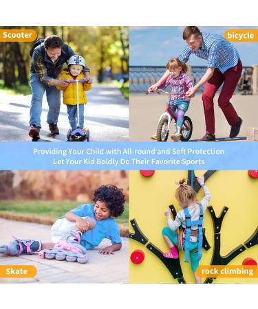 LEDIVO 3-in-1 Protective Gear Set for Skateboarding - Blue1 Small (Adult/Child) | Knee Pads, Elbow Pads, Wrist Guards - Buy Online on GoSupps.com