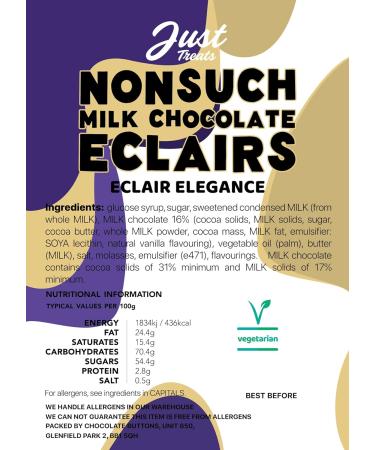 Just Treats Nonsuch Milk Chocolate Eclairs Gift Jar - Buy Online on GoSupps.com
