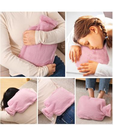2L Pink Fluffy Hot Water Bottle with Zipper Cover - Pain Relief Gift for Women - Buy Online on GoSupps.com