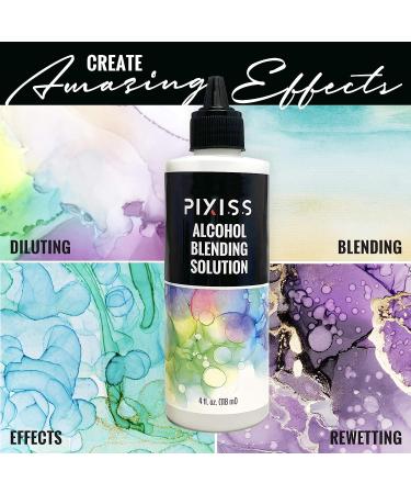 Alcohol Blending Solution for Ink - Large 4oz Ink Blending Solution - Works with All Alcohol Inks - with Applicator Tip, Applicator Bottle and Funnel - Buy Online on GoSupps.com