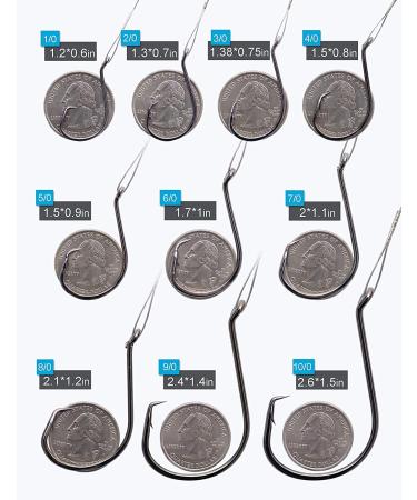 Beoccudo Circle Hooks Rigs with Steel Leader Wire - 25pcs Heavy Duty 2/0 Bass Catfish Fishing Lure Rig - Buy Online on GoSupps.com