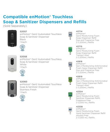 enMotion Gen2 Moisturizing Foam Soap Dispenser Refill 42714 - Dye and Fragrance Free - 1200 mL - 2 Bottles/Case - Buy Online on GoSupps.com