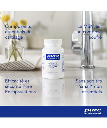 Pure Encapsulations - Glucosamine & Chondroitin + MSM - Promotes Connective Tissue & Joint Health - Cartilage Essential Components - 60 Capsules - Buy Online on GoSupps.com