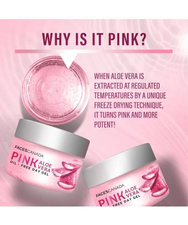 FACESCANADA Pink Aloe Vera Oil Free Day Gel | Lightweight Moisturizer for Hydration & Glow | with Hyaluronic Acid & Niacinamide | Non Greasy Gel Cream for Soft Fresh Skin | 1.76 Oz (50g) - Buy Online on GoSupps.com