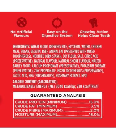 Milk-Bone Comfort Chews Dog Treat Medium Bar with Beef 210g Pack of 5 Beef 15 Treats - Buy Online on GoSupps.com