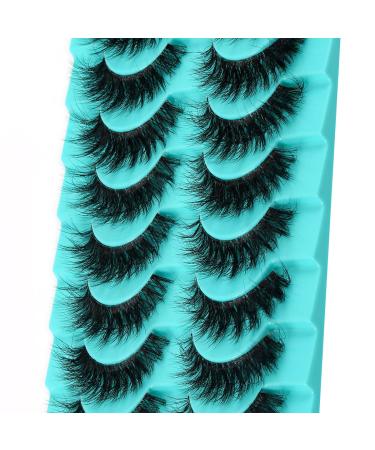 10 Pairs Clear Band Russian Volume Fluffy Strip Lashes - Wispy D Curly False Eyelashes for a Natural Look | Shop Internationally - Buy Online on GoSupps.com