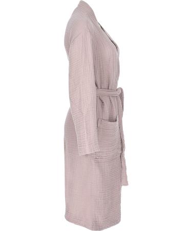 Sustainable Life Turkish Cotton Bathrobe - Dried Rose L-XL - Buy Online on GoSupps.com