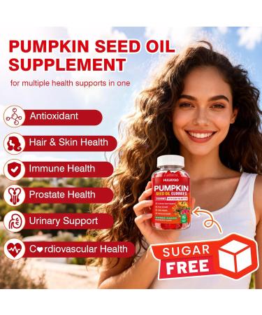 Pumpkin Seed Oil Gummies 3000MG Organic Pumpkin Seed Oil with Saw Palmetto Supplement for Hair Growth & Skin Health Prostate Health High Pure Extract for Women Men Raspberry Flavor 120 Count 120 Count (Pack of 1) - Buy Online on GoSupps.com