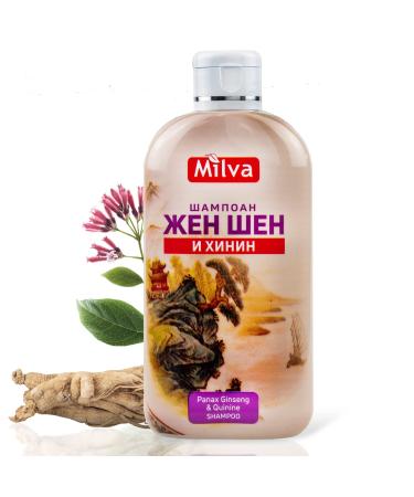 Ginseng With Quinine Strengthening & Regenerating Shampoo - 200ml by Milva