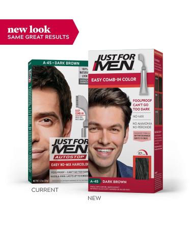 Just For Men A-45 Dark Brown Autostop Fast & Easy Hair Color for Men | 1.2 Ounce | International Shipping Available - Buy Online on GoSupps.com