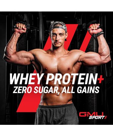 GMU SPORT - Whey Protein+ 28 Servings - No Filler Whey Protein Powder for Women and Men - Low-Calorie Sugar-Free Fast-Absorbing Protein Supplement for Muscle Growth & Recovery Double Chocolate - Buy Online on GoSupps.com