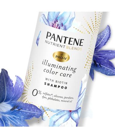 Pantene Sulfate Free Shampoo Illuminating Hair Color with Biotin Safe for Color Treated Hair Nutrient Blends 285 mL Shampoo (285 mL) - Buy Online on GoSupps.com
