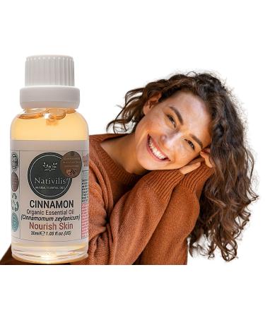 Nativilis Cinnamon Organic Essential Oil 30 ml (Cinnamomum zeylanicum) - Antibacterial antifungal and antioxidant - Copaiba Properties