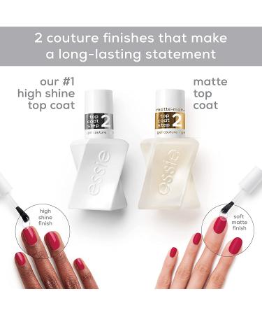 essie Gel Couture Platinum Grade Finish Top Coat 0.46oz - Long-lasting Gel Couture Top Coat - Buy Online on GoSupps.com