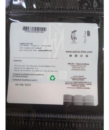 KHLA - Black curry (pepper base) powder - From Organic Farming and Fair Trade (180g) - Buy Online on GoSupps.com