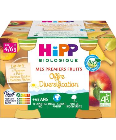 Hipp Organic Diversification Offer My First Fruits From 4/6 Months 16 Pots of 125g - Buy Online on GoSupps.com