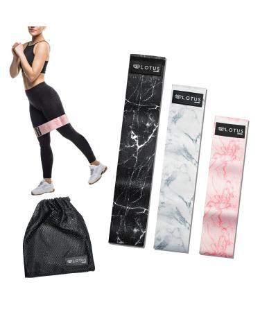 Resistance Bands Resistance Bands for Exercise Resistance Booty Bands Exercise Bands Non Slip Bands 3 Different Resistance Booty Bands Lotus Sunrise 3pc Marble Set Black Pink and White