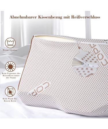 Buy Threads for Bed Orthopedic Memory Foam Neck Support Pillow with Cool Gel - Ergonomic Hi-Low Design Hypoallergenic Washable Cover Perfect 12cm-6cm Slope - 60x36x11/6cm - Buy Online on GoSupps.com