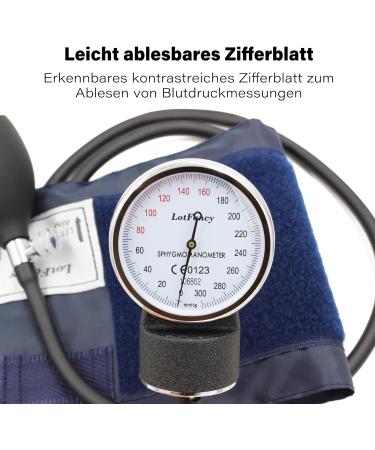 Lotfancy Manual Blood Pressure Cuff & Stethoscope Set | Ideal for Doctors & Emergency Services - High Accuracy Aneroid Monitor - Buy Online on GoSupps.com