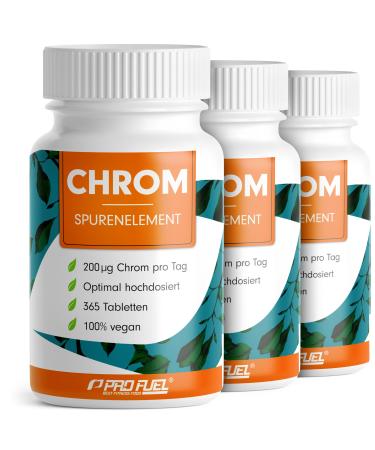 Chromium tablets high dosed 1095x with 200 mg chrome of chromium picolinate - optimally high -dose - normal blood sugar level 3x 365 tablets