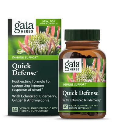 Gaia Herbs Quick Defense 40 Vegan Liquid Phyto-Caps