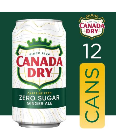 Canada Dry Zero Sugar Ginger Ale Soda 12 fl oz Cans 12 Pack - Refreshing Zero Sugar Drink Option - Buy Online on GoSupps.com