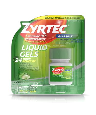 Zyrtec Allergy 24 Hour 10 mg Liquid Gels 12 ct
