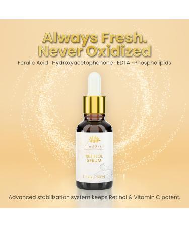 Lodbar Retinol Serum Bakuchiol Retinol Rejuvenation Advanced Anti-aging Face Serum With Bakuchiol Niacinamide & Vitamin C | Gentle Fast-absorbing Formula For Smoother Brighter & Hydrated Skin - Buy Online on GoSupps.com