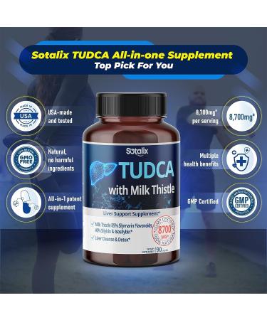 SOTALIX Supplement TUDCA & Milk Thistle 8700mg - Liver Health & Bile Flow Support - Made in USA - Buy Online on GoSupps.com