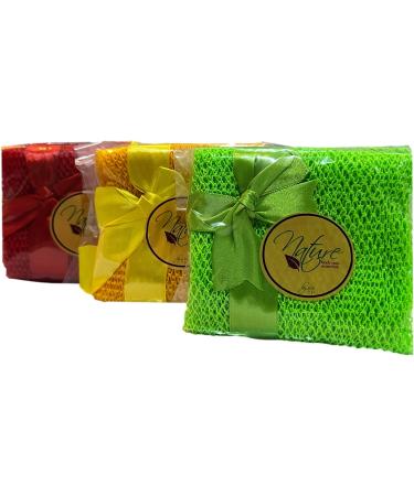 Nature by EJN Long NKN Customized Net Bath Sponge | African Porous Skin Exfoliation | Stretches to 49 | Sea Blue - Buy Online on GoSupps.com