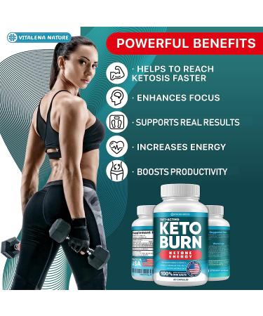 Pure BHB Exogenous Ketones Keto Pills - Made in USA - Advanced Ketosis Support Supplement - 60 Capsules - Buy Online on GoSupps.com