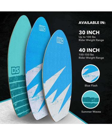 Driftsun Performance Wood Skim Board - 30 & 40 Inch, Non-Slip XPE Traction Pad, Lightweight & Durable Skimboard for All Skill Levels - Kids, Teens, Adults - Buy Online on GoSupps.com